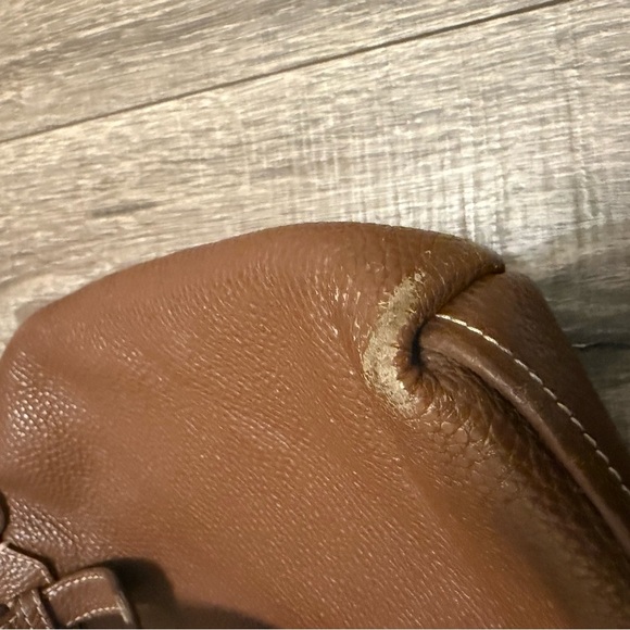 Prada Vintage Brown Vitello Dani Tote Bag Pebbled Leather Y2K Silver Hardware - Picture 6 of 15